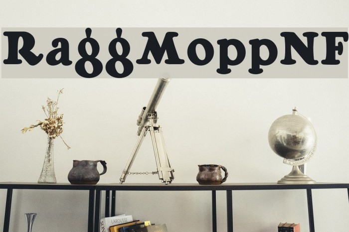 RaggMoppNF Font examples