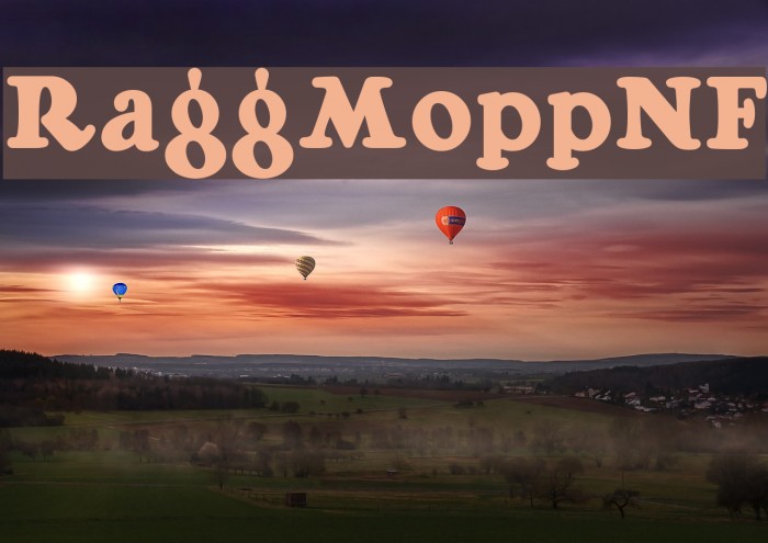 RaggMoppNF Font examples