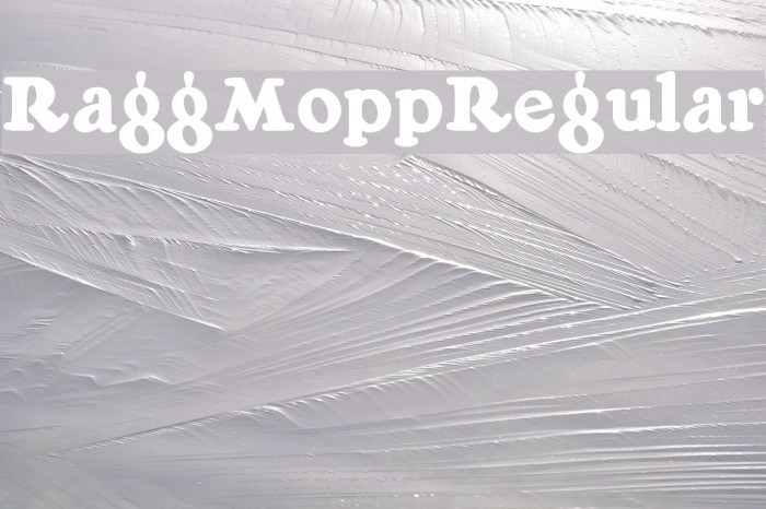 RaggMoppRegular Font examples