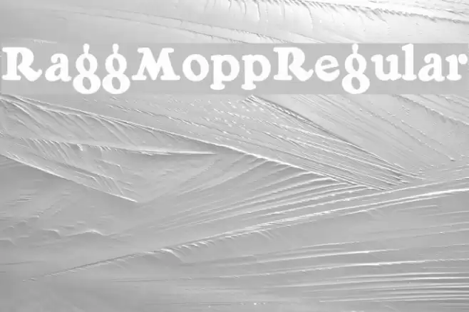 RaggMoppRegular Caratteri examples