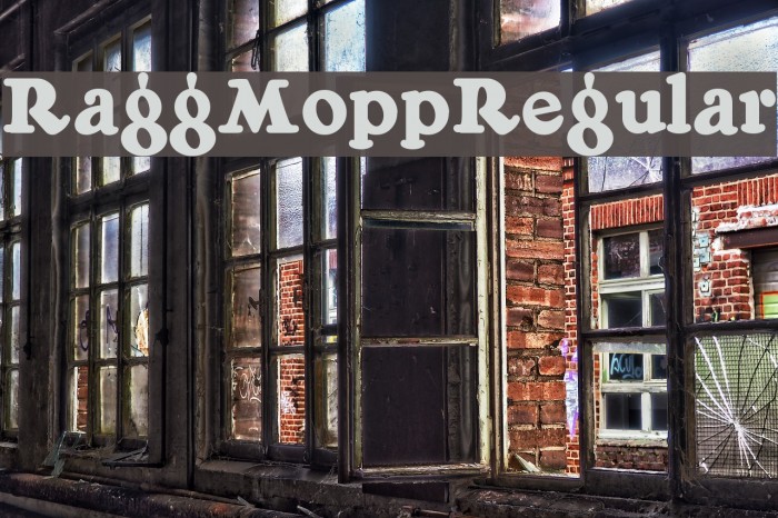 RaggMoppRegular Font examples