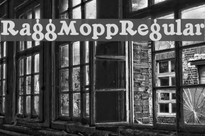 RaggMoppRegular Caratteri examples