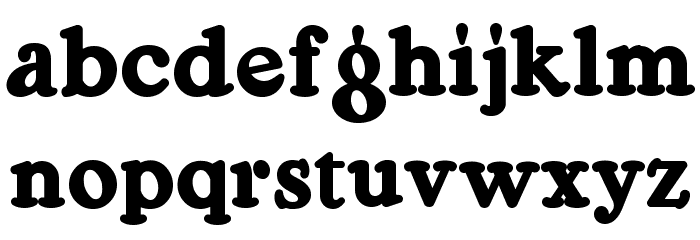 RaggMoppRegular Font LOWERCASE