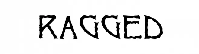 Ragged  Frei Schriftart Herunterladen