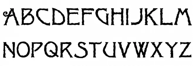 Ragged Schriftart Groß