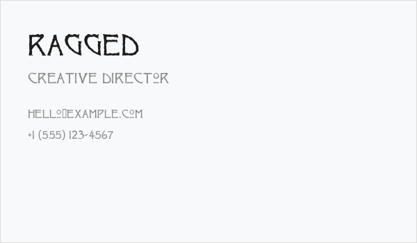 Ragged Business Card