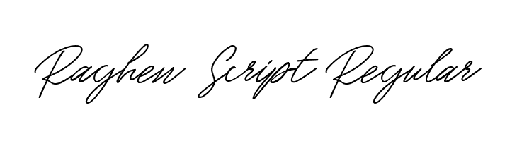 Raghen Script Regular  Free Fonts Download