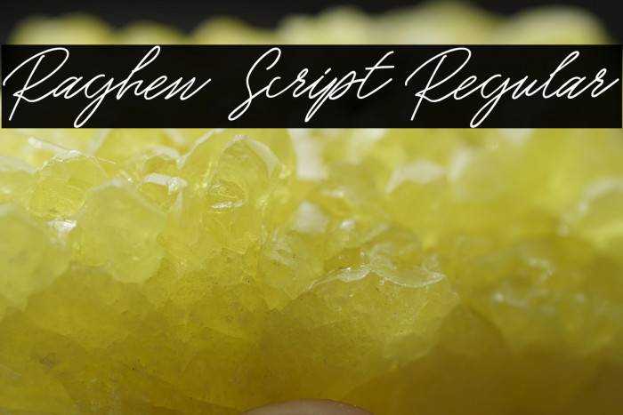 Raghen Script Regular Example 1