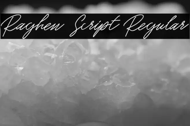 Raghen Script Regular Шрифта examples
