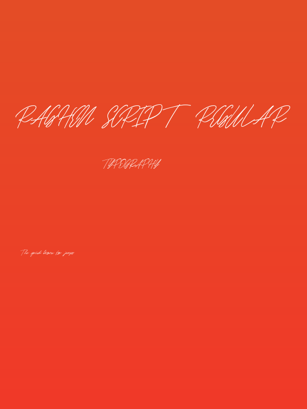 Raghen Script Regular Poster
