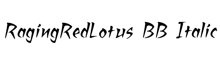 RagingRedLotus BB Italic  les polices de caractères gratuit tlcharger