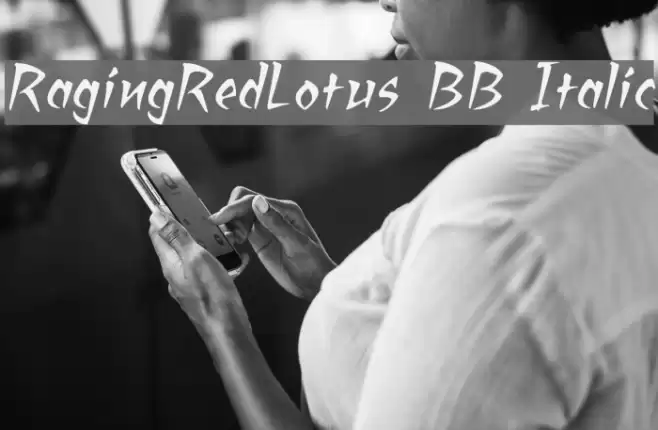 RagingRedLotus BB Italic Font examples