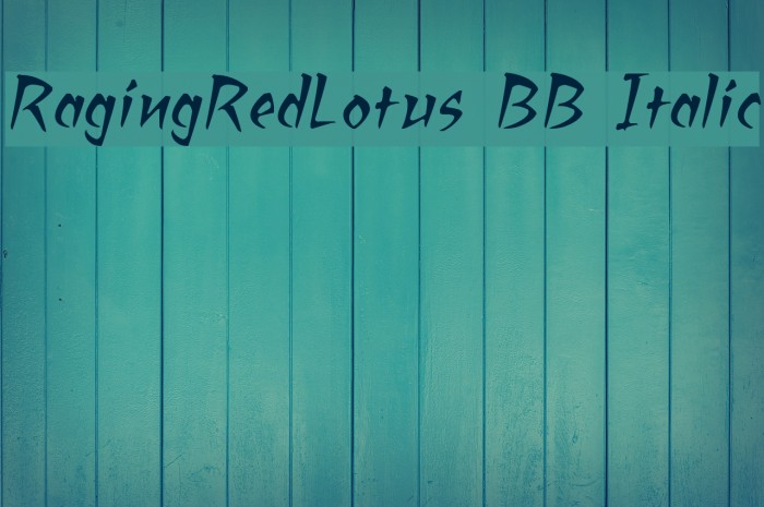 RagingRedLotus BB Italic Example 2