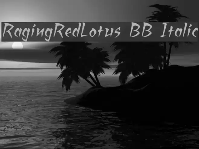 RagingRedLotus BB Italic Font examples