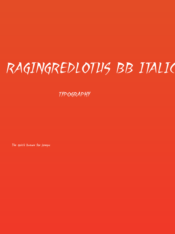 RagingRedLotus BB Italic Poster