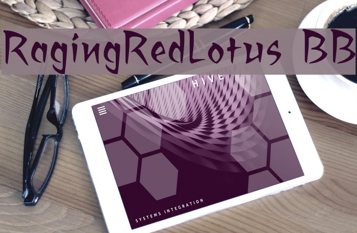 RagingRedLotus BB Font examples