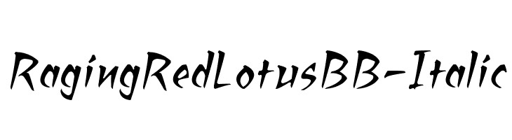 RagingRedLotusBB-Italic  नि: शुल्क फ़ॉन्ट्स डाउनलोड