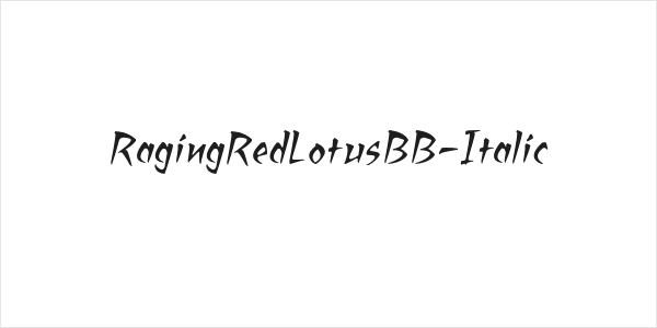 RagingRedLotusBB-Italic Logo
