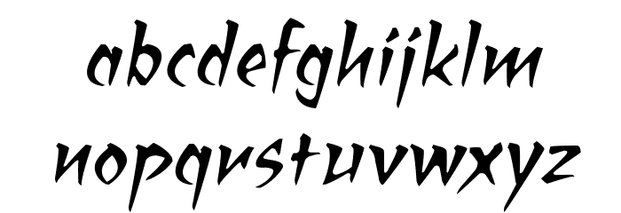 RagingRedLotusBB-Italic Font LOWERCASE
