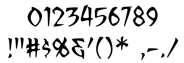RagingRedLotusBB Font OTHER CHARS