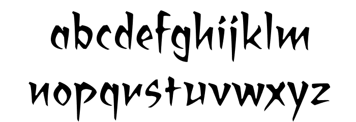 RagingRedLotusBB Font LOWERCASE