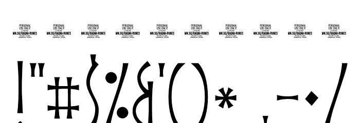 Ragna Runes PERSONAL USE Regular Font OTHER CHARS