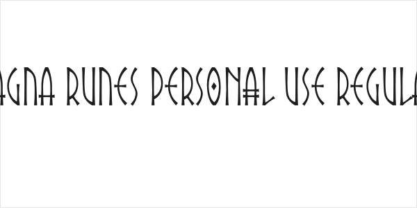 Ragna Runes PERSONAL USE Regular Logo
