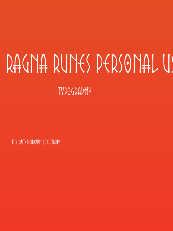 Ragna Runes PERSONAL USE Regular Poster