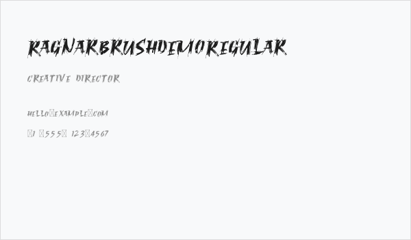 RagnarBrushDEMORegular Business Card