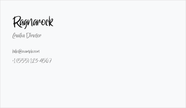 Ragnarock Business Card