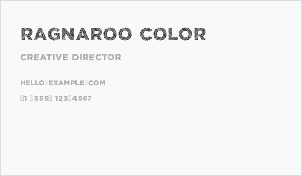 Ragnaroo Color Business Card