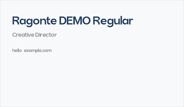 Ragonte DEMO Regular Business Card