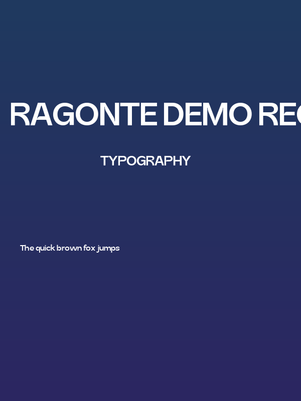 Ragonte DEMO Regular Poster