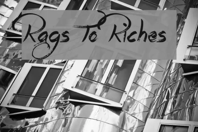 Rags To Riches Шрифта examples
