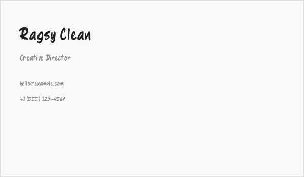 Ragsy Clean Business Card
