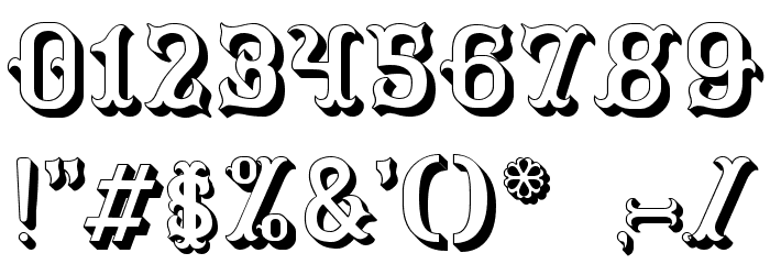 Ragtime Font OTHER CHARS