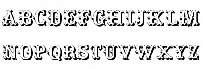 Ragtime Schriftart Groß