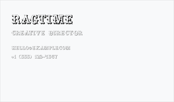 Ragtime Business Card