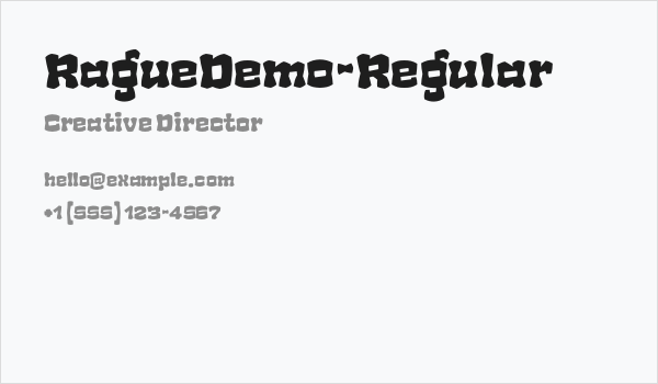 RagueDemo-Regular Business Card