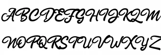 Rahayu Script 字体 大写