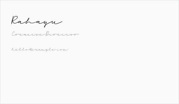 Rahayu Business Card