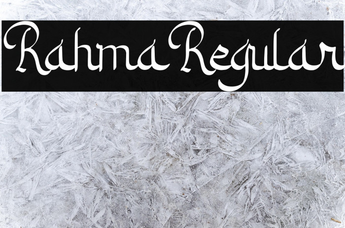 Rahma Regular Example 1