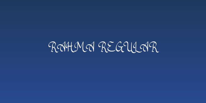 Rahma Regular Social Header