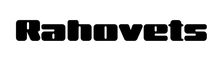 Rahovets  フリーフォントのダウンロード