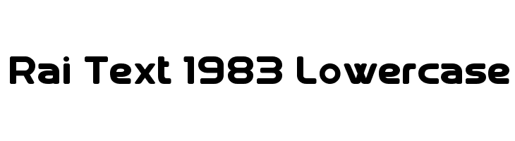 Rai Text 1983 Lowercase Font