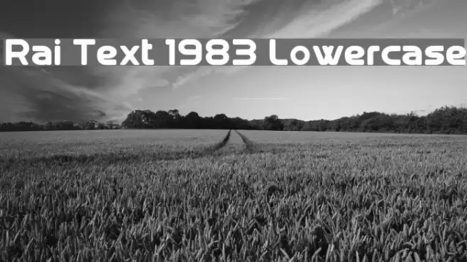 Rai Text 1983 Lowercase Font examples
