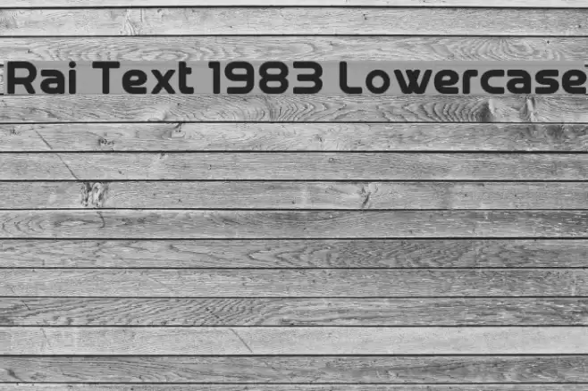 Rai Text 1983 Lowercase Font examples