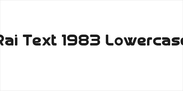 Rai Text 1983 Lowercase Logo