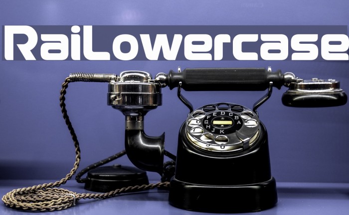 RaiLowercase Font examples