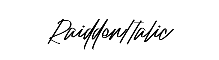 Raidden Italic  Fuentes Gratis Descargar